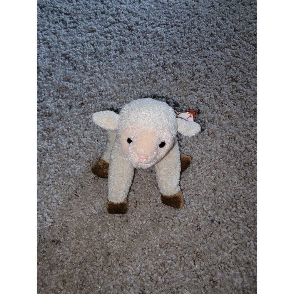 Ty Beanie Baby 1999 Ewey Lamb Sheep Cream Gasport With Tag Plush Toy